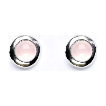 Náušnice Zlaté náušnice, bílé i žluté zlato , přírodní Růženín 5 mm - NŠ 1470