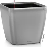 LECHUZA QUADRO PREMIUM LS Velikost: 28, Barva: stříbrná