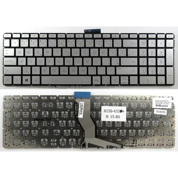 Náhradní díl pro notebook česká klávesnice HP Pavilion 15-RA 15-RB 15-BS 17-AK 17-BS 250 G6 255 G6 256 G6 258 G6 stříbrná CZ/SK - no frame, malý enter