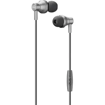 Sluchátka Sluchátka Cellularline IRON s kovovou konstrukcí, AQL® certifikace, 3,5 mm jack, šedá