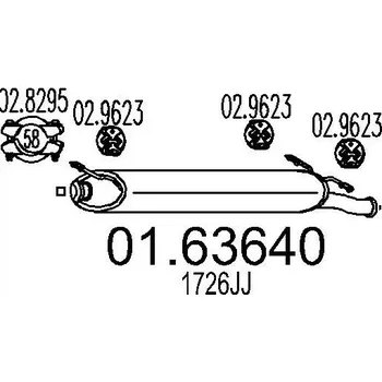 Auto-moto Zadní tlumič výfuku MTS 01.63640