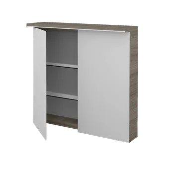 Zrcadlo DŘEVOJAS dvoudvéřová galerka s LED osvětlením ASTON GA2OE 80 Barevné provedení: M05 Béžová mat + doprava zdarma + při platbě převodem sleva