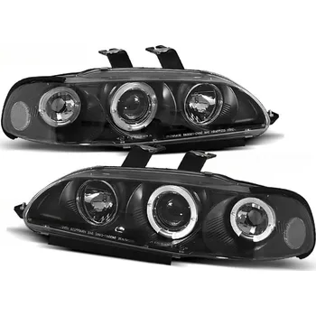 Přední světlomet Tuning Tec Přední světla HONDA CIVIC 09.91-08.95 4D ANGEL EYES černé