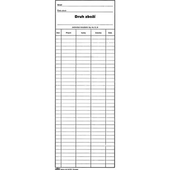 Tiskopis Tiskopis Skladní karta regálová visačka