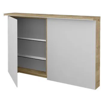 Zrcadlo DŘEVOJAS zrcadlová galerka s LED osvětlením ASTON GA2OE 120 Barevné provedení: M05 Béžová mat + doprava zdarma + při platbě převodem sleva