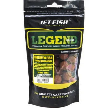 Boilies JetFish Jet Fish Legend Range Extra tvrdé boilie BIOENZYM FISH LOSOS 20mm 250g