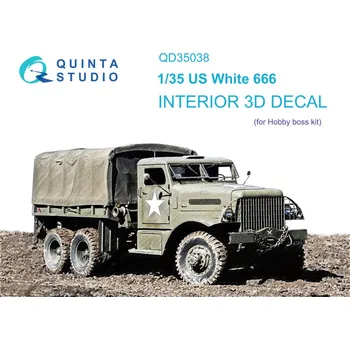 Plastikový model Quinta studio 1/35 US White 666 3D-Print&col. Interior (HOBBYB)