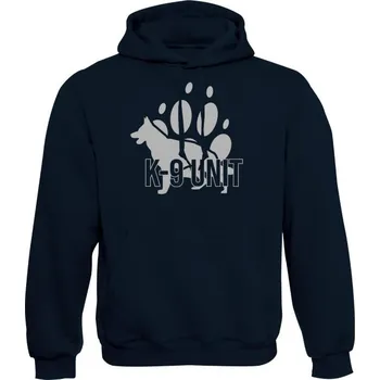 Pánská mikina Mikina s kapucí K9 UNIT - tlapa - námořní modrá