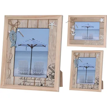 Rám na obraz Fotorámeček dřevo 260x210mm moře mix, přírodní 410 gram