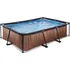 Bazén Exit Toys Wood Pool 2,2 x 1,5 m hnědý