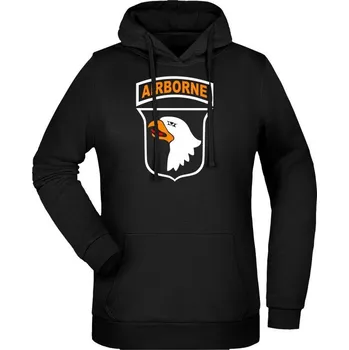 Dámská mikina Dámská mikina s kapucí U.S. ARMY 101st Airborne Division - černá