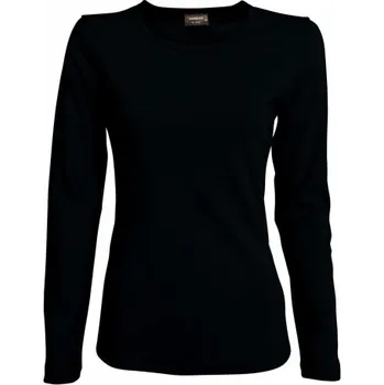 Dámské tričko Dámské triko 041 s dlouhým rukávem černé XL