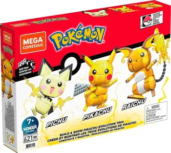 Stavebnice Mega MEGA Construx Pokémon GYH06 Trio: Pichu, Pikachu a Raichu