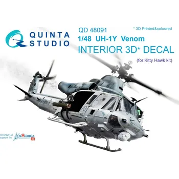 Plastikový model Quinta studio 1/48 UH-1Y Venom 3D-Print&colour Interior (KITTYH)