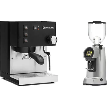 Kávovar Rancilio Silvia E, black + Eureka Helios 65, grey