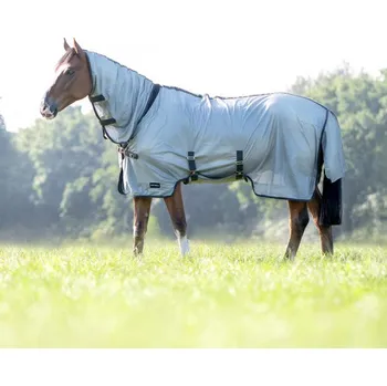 Deka pro koně BUSSE Deka proti hmyzu Superb BUSSE, s krkem, grey/anthracite Délka zad: 125 cm