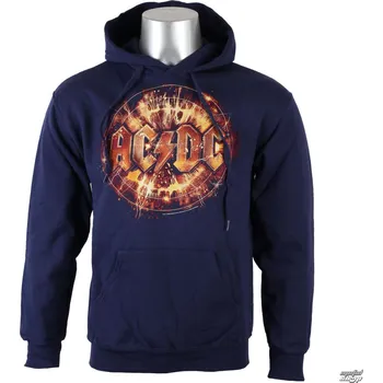Pánská mikina mikina s kapucí pánské AC-DC - Navy Electric Explosion Logo - LIVE NATION - Electric - M