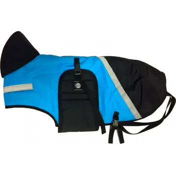 Obleček pro psa Zero DC Pláštěnka - dvoubarevná tyrkys + černá, 25cm