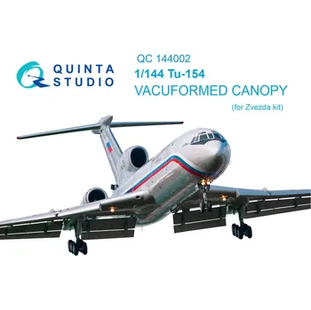 Plastikový model Quinta studio 1/144 Vacu canopy for Tu-154 (ZVE)
