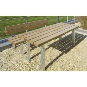 Zahradní stůl HTI Venkovní parkový stůl Lozano Typ ukotvení: dlouhé (k zabetonování), Barva konstrukce: šedá komaxit (RAL 7016)