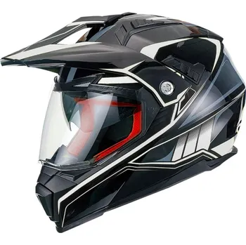 Helma na motorku Enduro helma MAXX FS 606 Black / Silver - 2XL