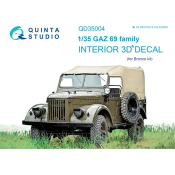 Plastikový model Quinta studio 1/35 GAZ 69 Family 3D-Print&col.Interior (BRONCO)