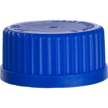 Láhev Uzávěr šroubovací, GL 45, modrý, k produktu: Láhev reagenční s modrým uzávěrem, SIMAX