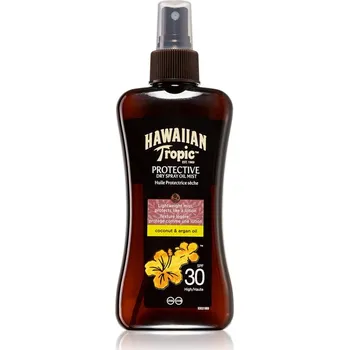 Přípravek na opalování Hawaiian Tropic Protective Dry Spray Oil Mist suchý olej na opalování ve spreji SPF30 200 ml