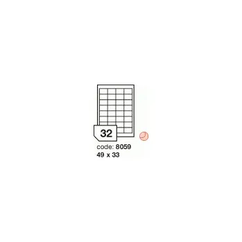 Samolepící etiketa Samolepící etikety 49x33mm bílé 1000 listů R0ECO.8059F