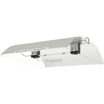 Osvětlení do terária Stínidlo Adjust-A-Wings Defender Hellion Large DE (dvoupaticové) + tepelný štít (Jedinečné stínidlo Adjust-a-wing large Defender Hellion Large Double Ended s nastavitelnými bočnicemi, jednoduchý způsob sestavení za cca 30 vteřin. S paticí a tepelným štíte