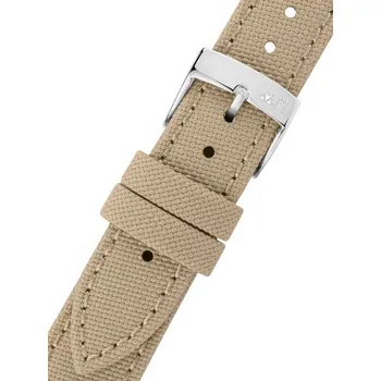 Řemínek na hodinky Plastový řemínek Morellato Ocean M 5446D25.027, béžový, recyklovaný materiál - 14 mm