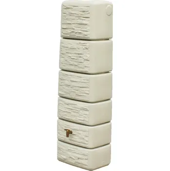 Plastová nádrž na dešťovou vodu Seine 300, kámen světlá/tmavá Barva: Světlý kámen