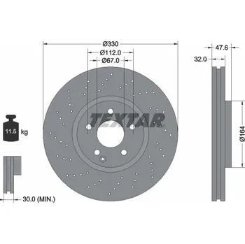 Brzdový kotouč Brzdový kotouč TEXTAR 92124105