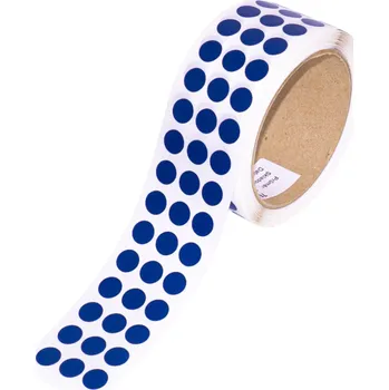 Výstražná páska Logistická samolepicí kolečka z pásky 3M 764i, průměr 11 mm, balení 3000 ks, modré