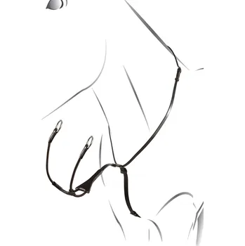 Martingal EQUESTRO Martingal kožený Melanie Equestro, černý FULL