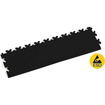 vinylová podlaha Speciální podlaha Nájezd FORTELOCK ESD Kůže Černá