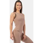 NEBBIA Dámské tílko Tank Top Ribbed Organic Cotton Brown XS hnědá
