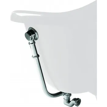 Sifon BESCO Kovový vanový sifon s přepadem, chrom VANSWPRZCHR