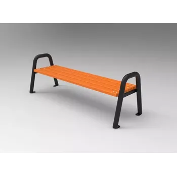 Zahradní lavice PROFICITY Kovová lavice bez zádové opěrky Spartan Barevná kombinace: Palisandr