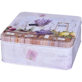 Dóza na potraviny Nohel Garden Set dóz LEVANDULE NEW plechový 15x15,18x18,21x21x8cm 3ks