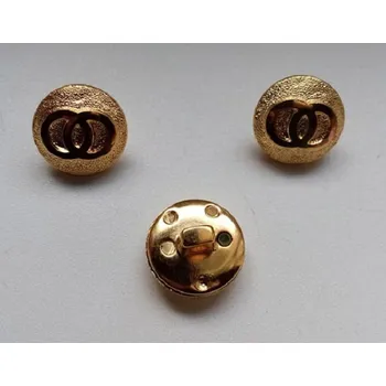 Knoflík Knoflík plastový zlatý s poutkem 15mm (Knoflík plastový zlatý s poutkem 15mm)