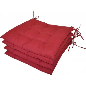 Axin Trading s.r.o. Sedák 9 prošití - látka vínový melír - set 4 kusy