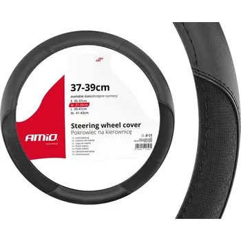 Potah na volant AMIO Potah volantu kombinovaný UNI 37-39cm - černý