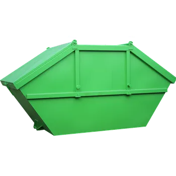 Železářství Vanový kontejner s odpruženými víky 5,5 m3 Tmavě šedá RAL 7005