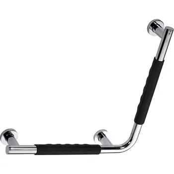 Madlo do koupelny OMEGA: Madlo 90°- pravé, černá guma