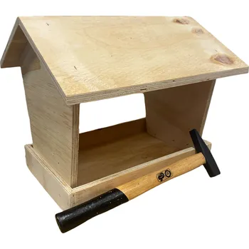 Krmítko pro ptáka Huka Stavebnice dřevěná ptačí budka + kladívko