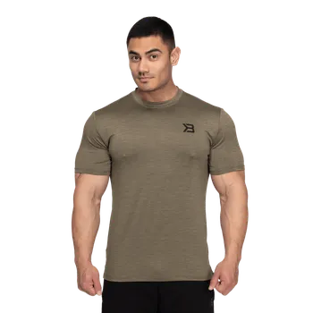 Pánské tričko Better Bodies Essex Stripe Tee Washed Green Melange M zelená