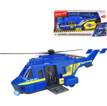 autíčko DICKIE Helikoptéra policie Special Forces modrá na baterie Světlo Zvuk