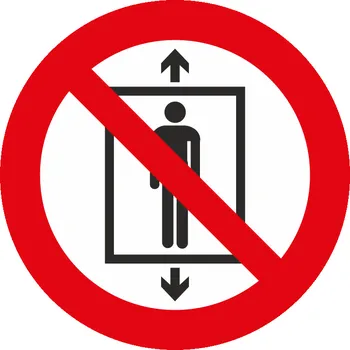 Zákaz přepravy osob ISO 7010 samolepící vinylová fólie 200x200 mm