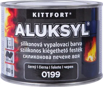 Kittfort Aluksyl Vypalovací silikonová žáruvzdorná barva 400 g černá 0199